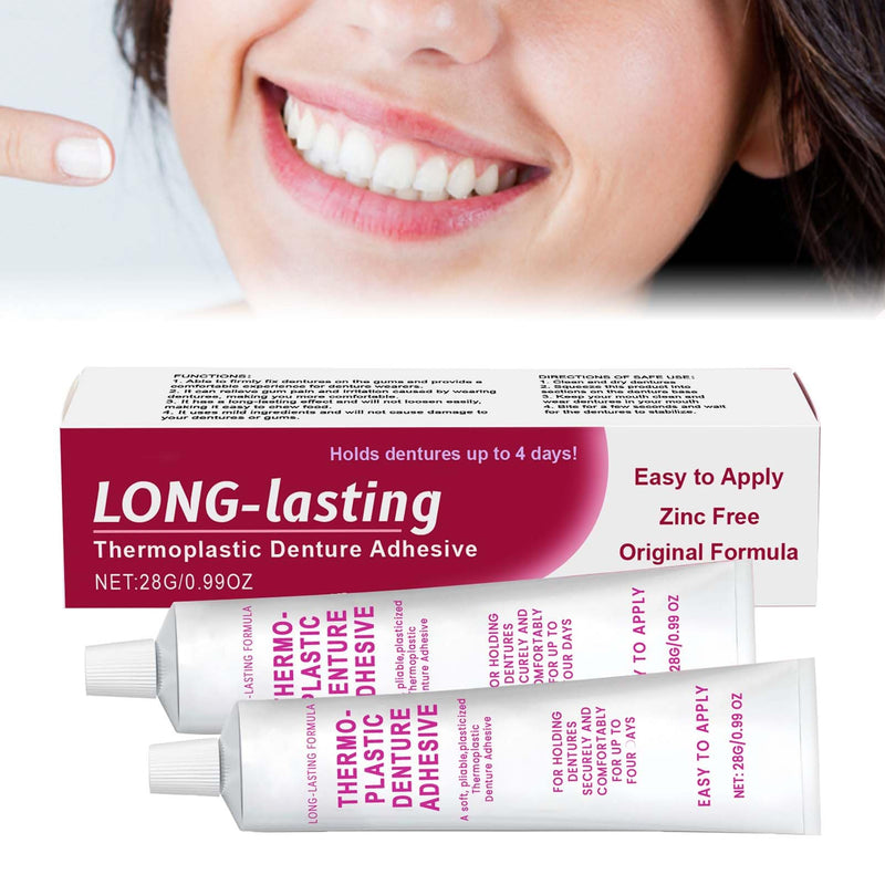 [Australia] - Denture Adhesive Cream, 2PCS Thermoplastic Denture Glue, Thermoplastic Denture Adhesive, Safe Thermoplastic Denture Adhesive, Denture Glue 