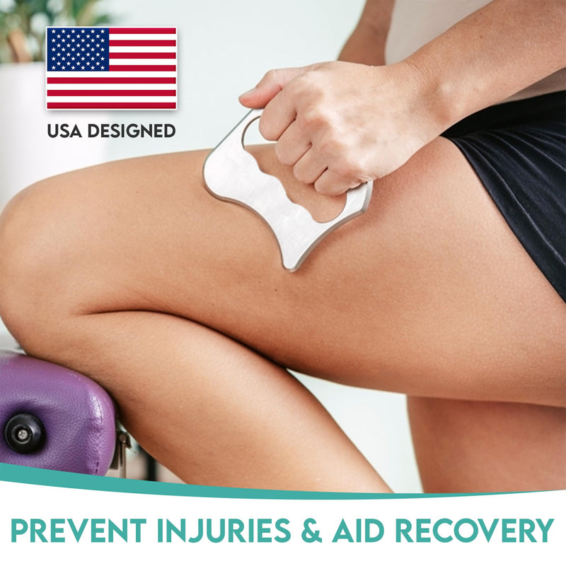 [Australia] - COZLOW 3-in-1 Muscle Scraper Tool Set - Skin Scraping Massage Tools for IASTM Therapy - Deep Tissue Gua Sha for Soft Tissue Mobilization, Fascia & Myofascial Release - Stainless Steel Metal Blades Style A (3in1) 