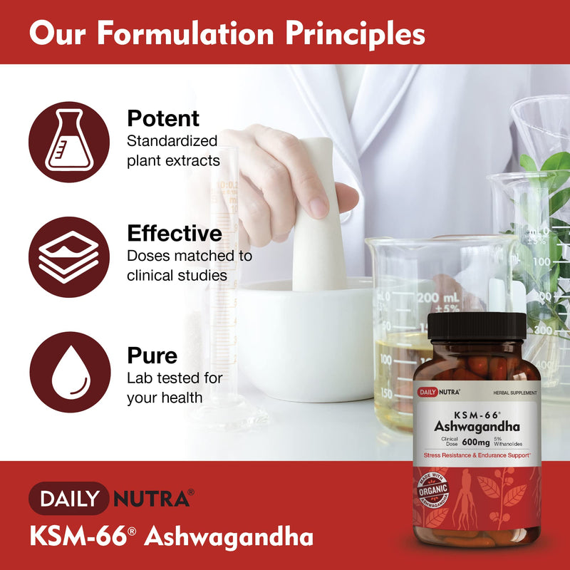 [Australia] - KSM-66 Ashwagandha 600mg Organic Root Extract - High Potency Supplement with 5% Withanolides | Relieves Tiredness, Supports Relaxation, Focus, Energy, & Muscle Growth (90 Capsules) 90 Count (Pack of 1) 