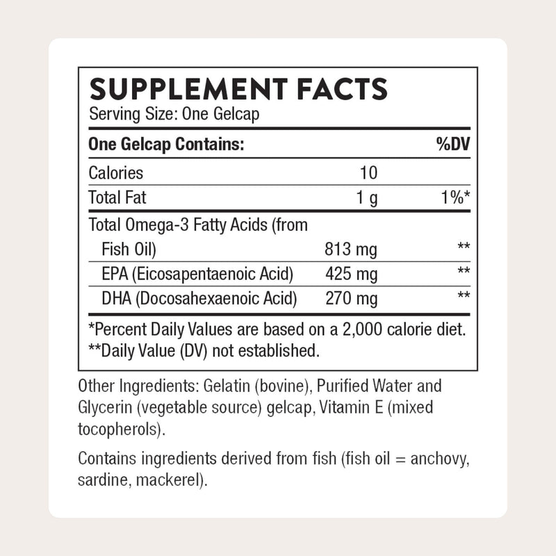 THORNE - Super EPA - Omega-3 Fish Oil Supplement with EPA & DHA from Sustainably Sourced Fish - Supports Brain, Skin, Joint & Heart Health* - Third-Party Certified - Gluten & Dairy-Free - 90 Softgels 90 Count (Pack of 1)