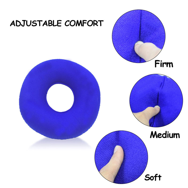 [Australia] - Butt Round Pillow for Tailbone Pain, Pillow Flocked Fabric Air Pillow for The Home, Office,Hiking,Camping,Traveling,Napping,Desk Rest,Neck & Lumbar Support 