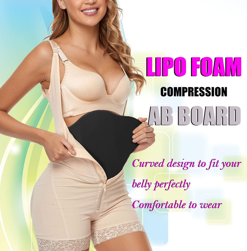 [Australia] - Lipo Foam Compression Ab Board Post Surgery Abdominal Board Liposuction Black 