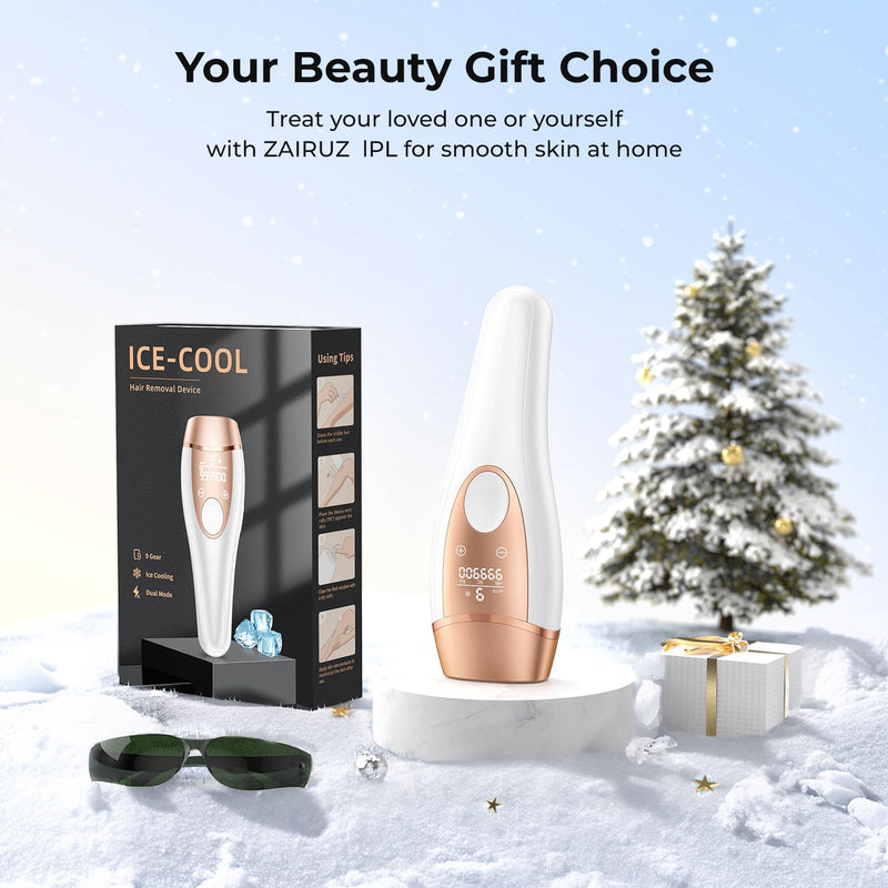 [Australia] - Laser Hair Removal for Women & Men - ZAIRUZ IPL Laser Hair Removal Device with Painless 5℃ Ice Cooling, 3 in 1 at-Home Permanent Hair Remover for Face, Body, Bikini 