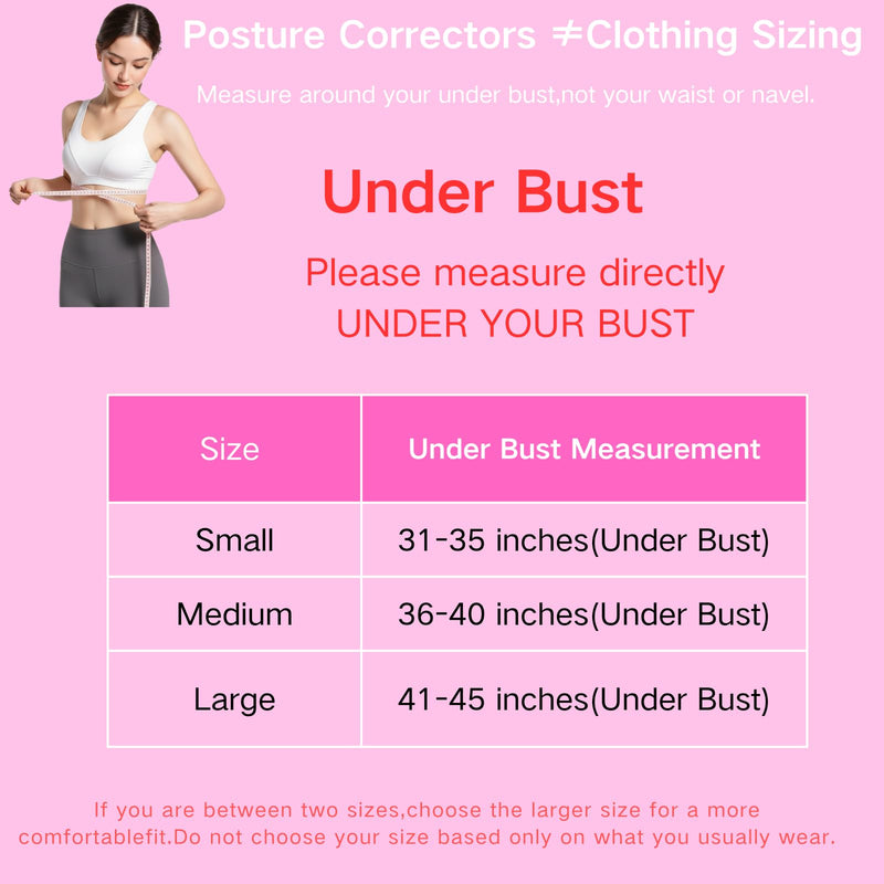 [Australia] - Back Posture Corrector for Women - Adjustable Lightweight Back Brace Posture Corrector Bras for Neck Shoulder Upper Back - Invisilite Hunchback Slouching Under Clothes (Medium) Medium Pink 