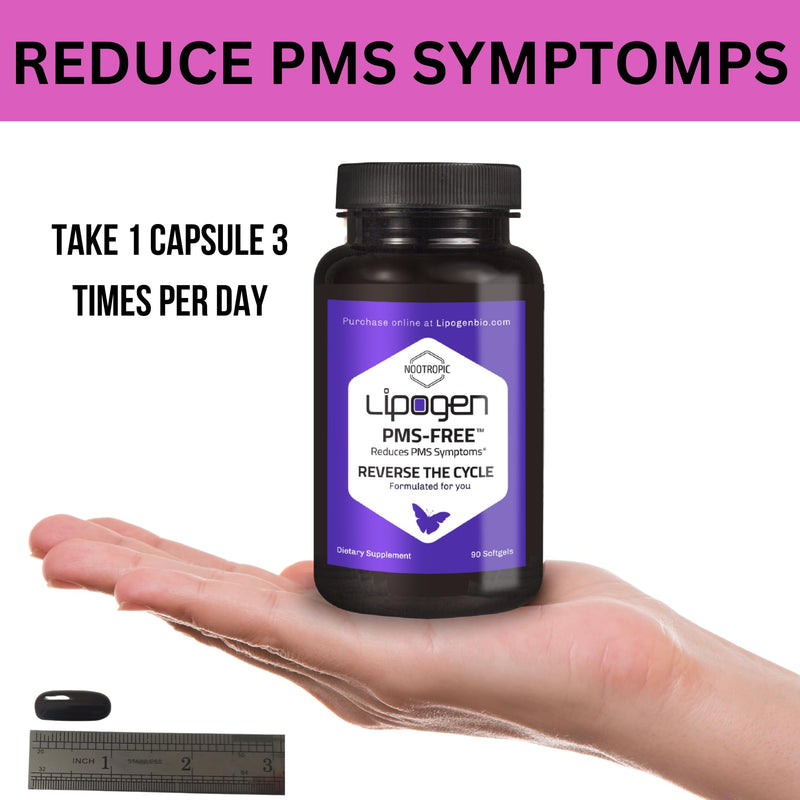PMS Relief | Positive Vitamins Impact on PMS, Mood, Stress & Hormone Balance | Phosphatidylserine and Phosphatidic Acid | PMS Support Supplement: 90 softgels, 30 Days Supply 90 Count (Pack of 1)