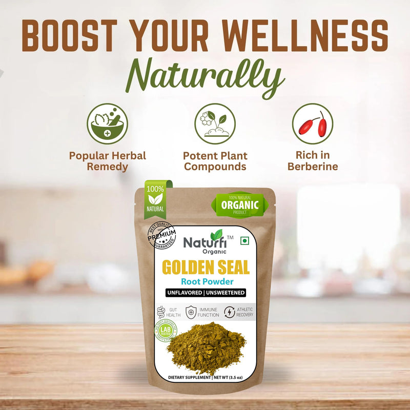 [Australia] - Goldenseal Powder - 3.5 oz, 100 Servings *3rd Party Tested* Pure Natural Goldenseal Root Powder Supplement 