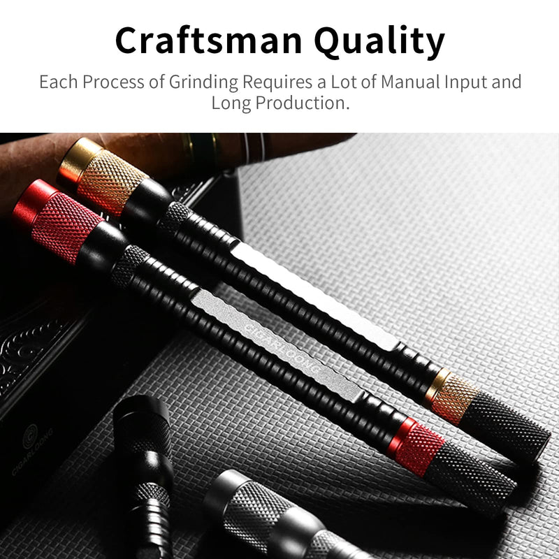 [Australia] - Cigar Punch 4-in-1 Draw Enhancer Tool with Double Size Cigar Punch and Stainless Steel Twin Needle Comes in Gift Box(Yellow Black) Yellow Black 