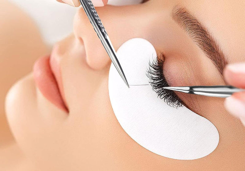 GENERIC Tweezers For Eyelash Extensions Tweezers Set of 5, Japanese Stainless Steel, Straight Curved 45 90 Degree Volume Eyelash Tweezers - BLACK