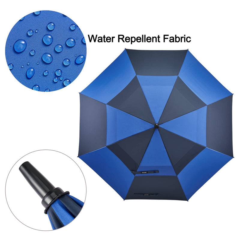 G4Free UPF 50+ UV Protection Sun Umbrella Double Layer and 62 Inch Automatic Open Golf Umbrella Extra Large Bundle