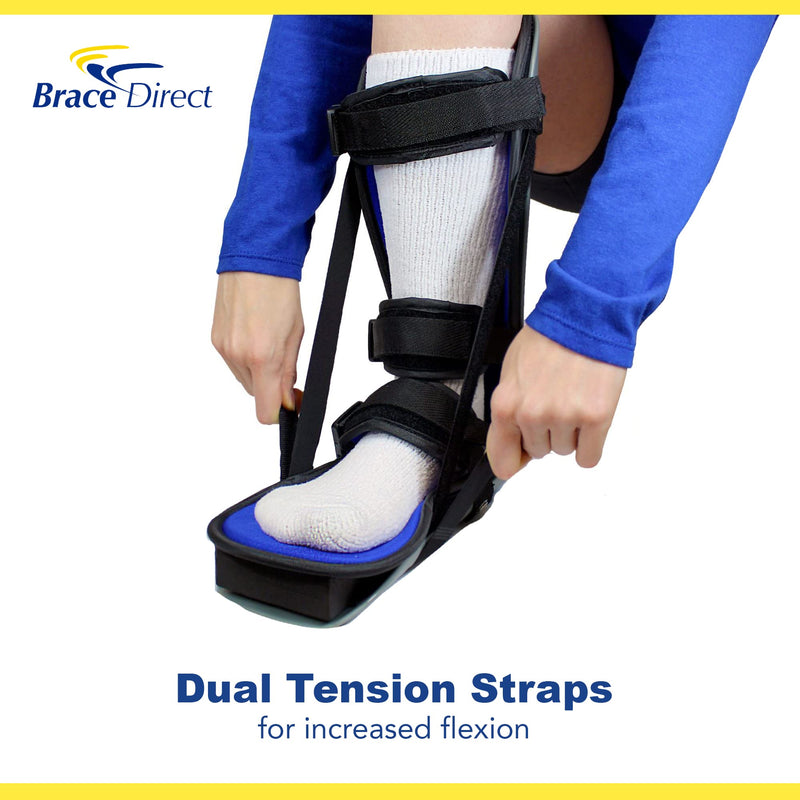 [Australia] - Brace Direct Plantar Fasciitis Posterior Night Splint - Rigid Orthopedic Sleeping Boot for Heel Pain, Achilles Tendonitis, Foot Drop and Heel Spur Relief (Large - US Shoe Men 10-14 / Women 11+) Large (Pack of 1) 