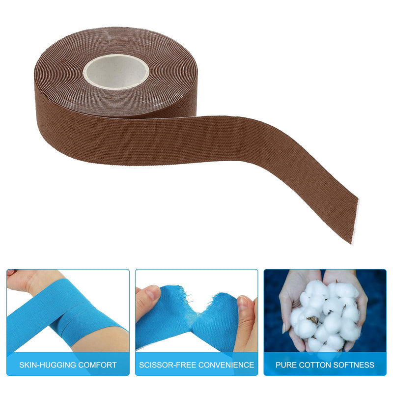 PATIKIL Aerial Hoop Tape, Athletic Tape Adhesive Non-Slip Grip Tape Yoga Rig Sports Tape for Wrapping Exercises Gymnastics Brown 16.4ft x 1 Inch