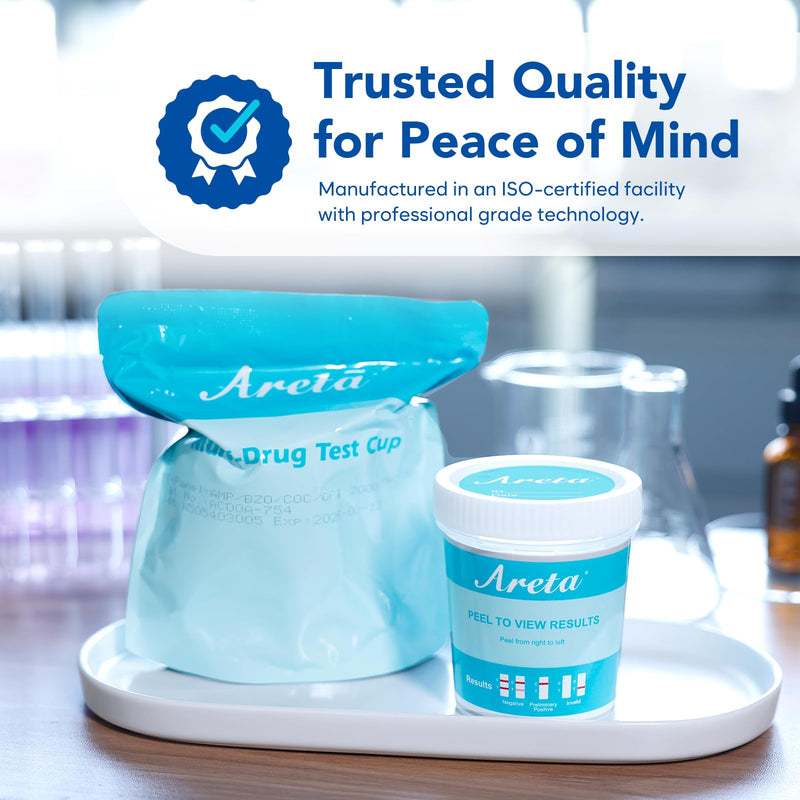 [Australia] - Areta 5 Pack 5 Panel Instant Drug Test Kits Cups - Testing Marijuana (THC), COC, OPI 2000, AMP, BZO - Urine Drug Screen - #ACDOA-754 5 Ounces 