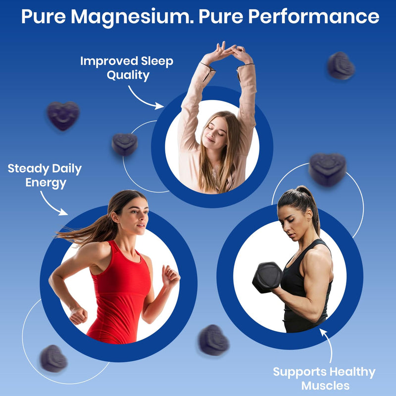 Magnesium Gummies, (90 Gummy), Magnesium Citrate, Natural Grape Flavour, Vegan, 2 per Day, 45 Days Supply, Muscle & Energy, for Adults – by Ved