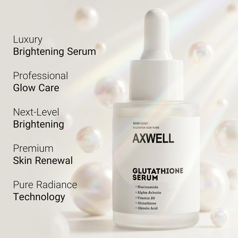 Axwell Glutathione Even Tone Serum – Dark Spot Corrector with Alpha Arbutin, Smart Peptides, Niacinamide & Vitamin B5 | Glow-Enhancing, Anti-Aging & Beyond Ordinary Tone Correction (1 fl oz)