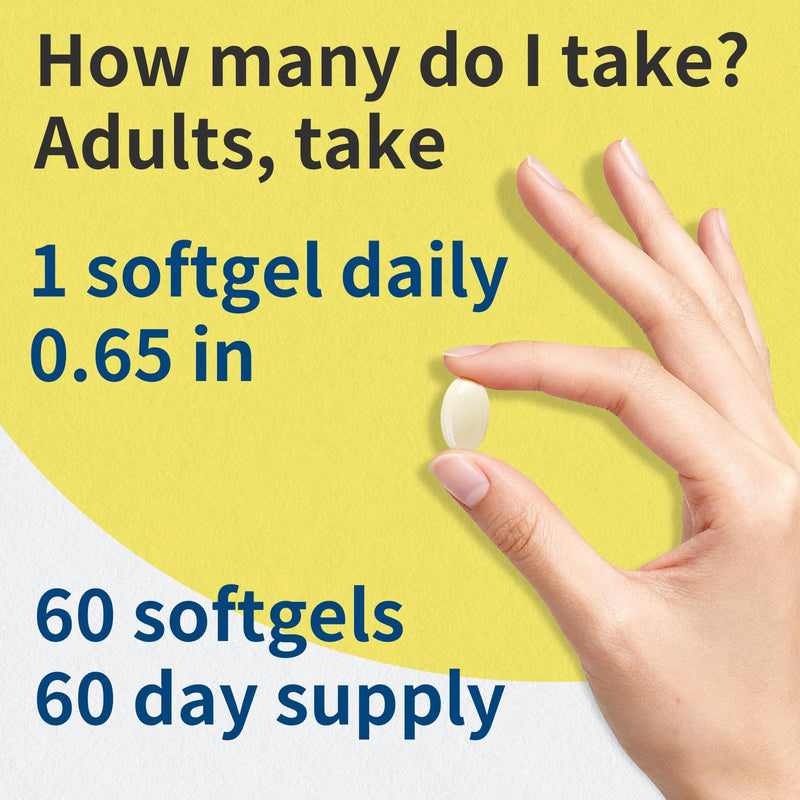 Vitamin D3 K2 5000 IU 60 Softgels with Magnesium Supplement - & 120mcg MK-7 K2 for Bone Health & Immune Support - Non-GMO & Gluten-Free Softgels with MCT Oil 60 Count (Pack of 1)