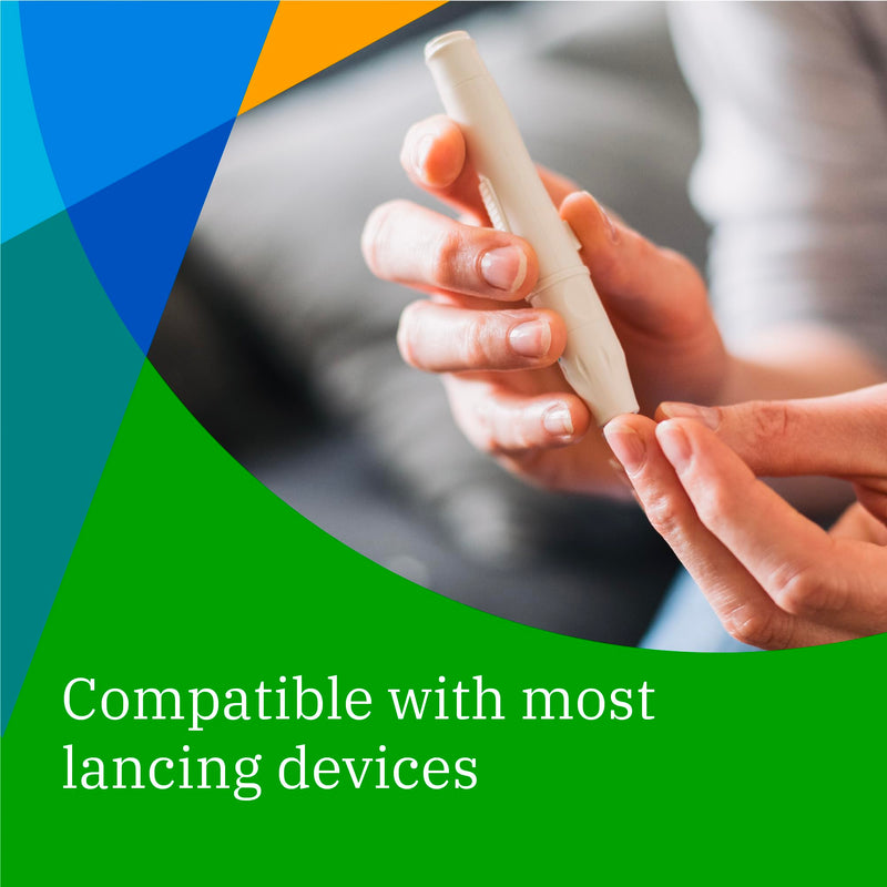 [Australia] - OneTouch Ultra Soft 2 Lancets | Fine 30G Lancets for Blood Testing | Compatible with Most Lancing Devices | Diabetic Lancets for Blood Glucose Monitor Kit, 1 Box (100 Lancets) 