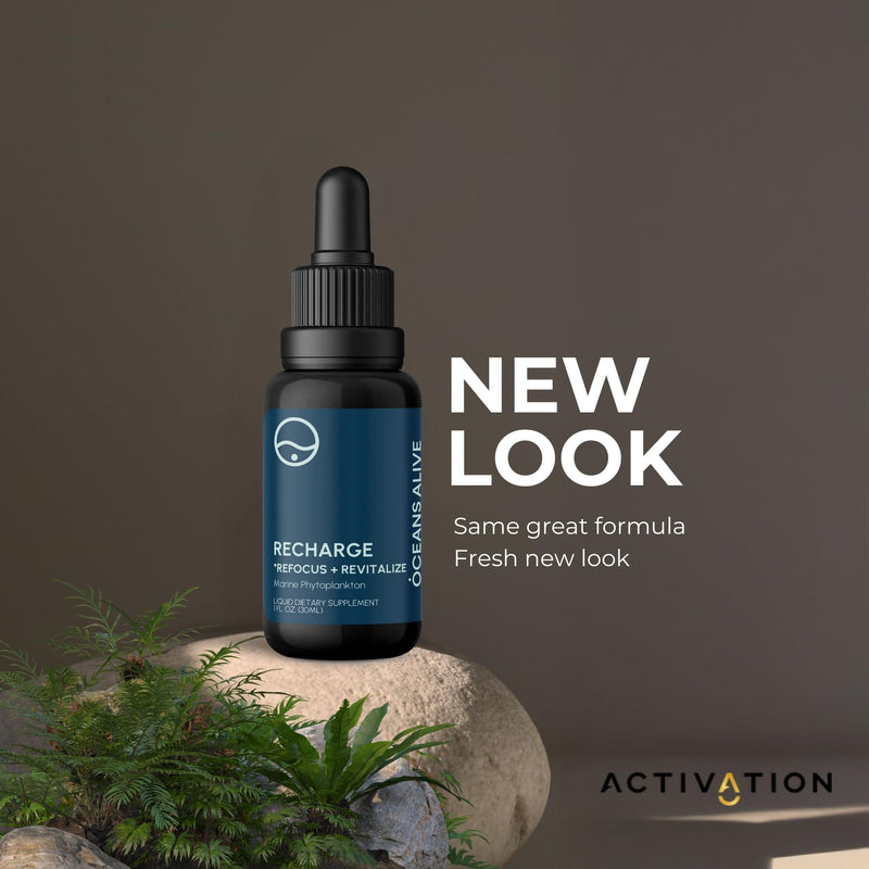 [Australia] - Activation Oceans Alive | 1 fl oz (30 ml) | Marine Phytoplankton Supplement | Chlorophyll & Mineral-Rich Formula for Energy & Focus | Natural Antioxidant Drops 