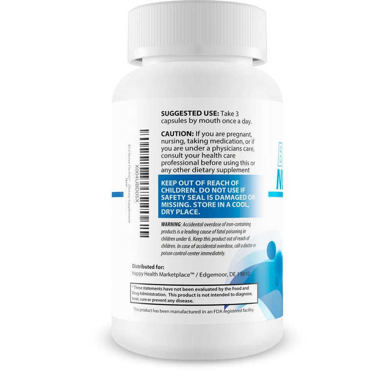 B12 Nerve Flo Pro - Our Best B12 Neuropathy Supplement - Nerve Damage Vitamins - Vitamin B12 Nerve Support Supplement - Magnesium for Muscles And Nerves - Repair Nerve Flow Okinawa Capsaicin Cayenne