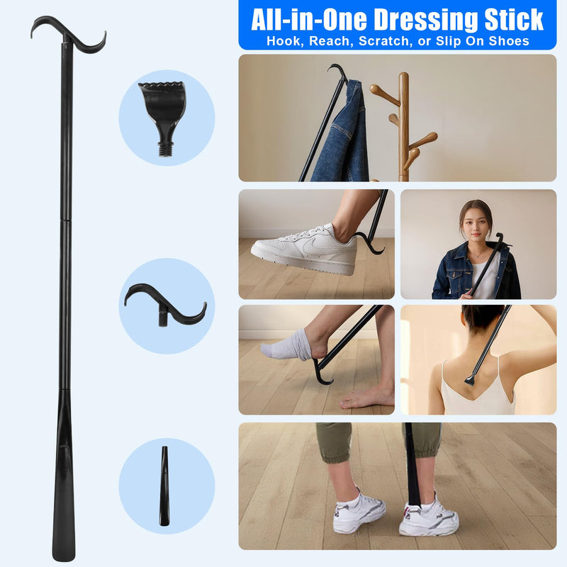 [Australia] - Sock Aid Kit for Seniors ‚Äì Easy Sock Helper Device with Button Hook, Zipper Pull, Dressing Stick & Shoe Horn ‚Äì Daily Dressing Aid for Limited Flexibility 