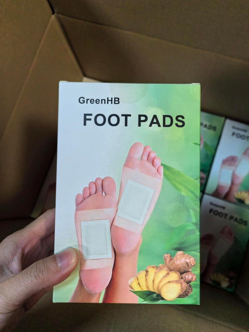 [Australia] - Lymphatic Drainage Ginger Foot Pads 50 Pads - Ginger Oil Foot Patches Deep Cleansing Sleep Aids Relieve Stress and Fatigue Improve Sleep Quality 