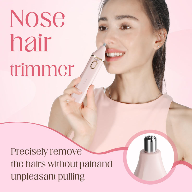 [Australia] - Bikini Trimmer for Women: 3 in 1 Gentle&Painless Electric Razor for Women,120min Cordless Runtime,USB Charge Dock,Ceramic Blade,IPX7 Waterproof Wet & Dry Use &Easy Cleaning Travel Grooming Kit (Pink) Pink 