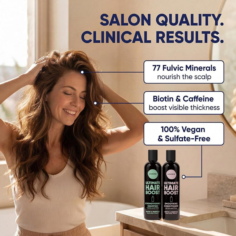 Moerie Hair Growth Shampoo and Conditioner for Women and Men, Hair Loss Solution with Biotin and Rosemary, Thickening Shampoo and Conditioner for Thinning Hair – Promotes Regrowth Single set