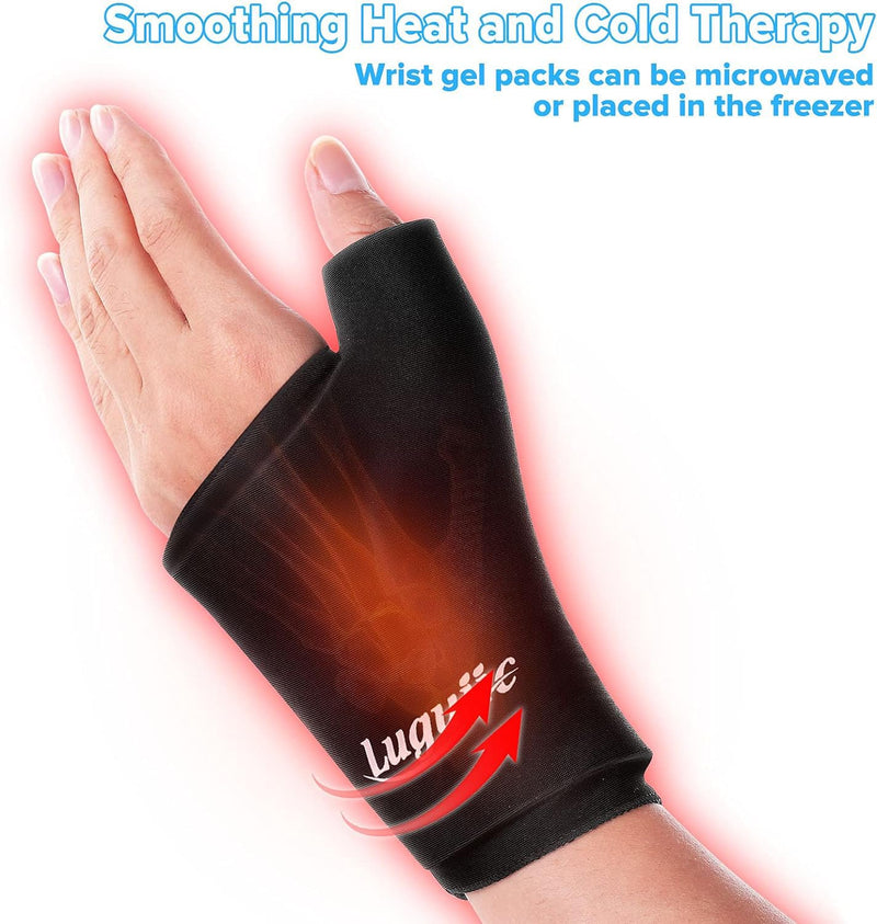 [Australia] - 2 Pack Wearable Thumb Wrist Ice Pack-Hot Cold Compress Hand Finger Ice Pack, Reusable for Injuries, Carpal Tunnel,Arthritis, Tendonitis LX2 L *2 