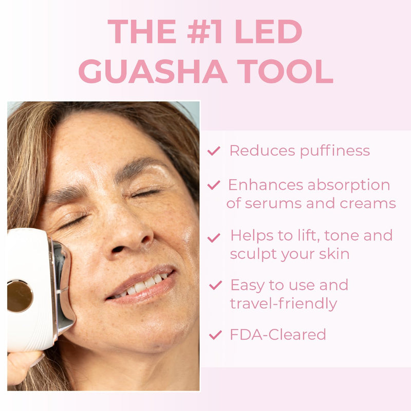 RIKI LOVES RIKI Riki Sculptress Electric Gua Sha Facial Tools - 6 in 1 Hot & Cold Face Sculpting Tool - & Vibration & Red/Blue/Purple LED Massager for Anti-Aging & Wrinkles, Puffiness, Double Chin