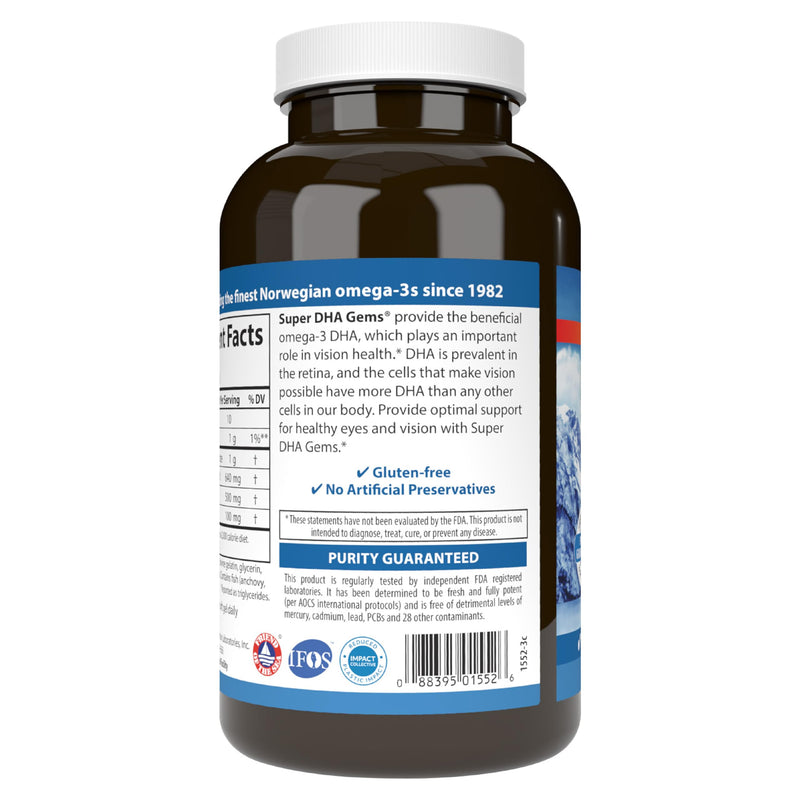 [Australia] - Carlson Labs - Super DHA 500 mg. - 180 Softgels 