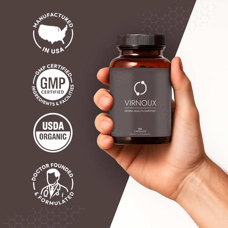 Male Fertility Supplement for Sperm Count & Motility, 30-Day Supply | Prenatal Vitamins for Men, Doctor-Formulated, Sperm Health Support for Conception, Gluten-Free, USA Made