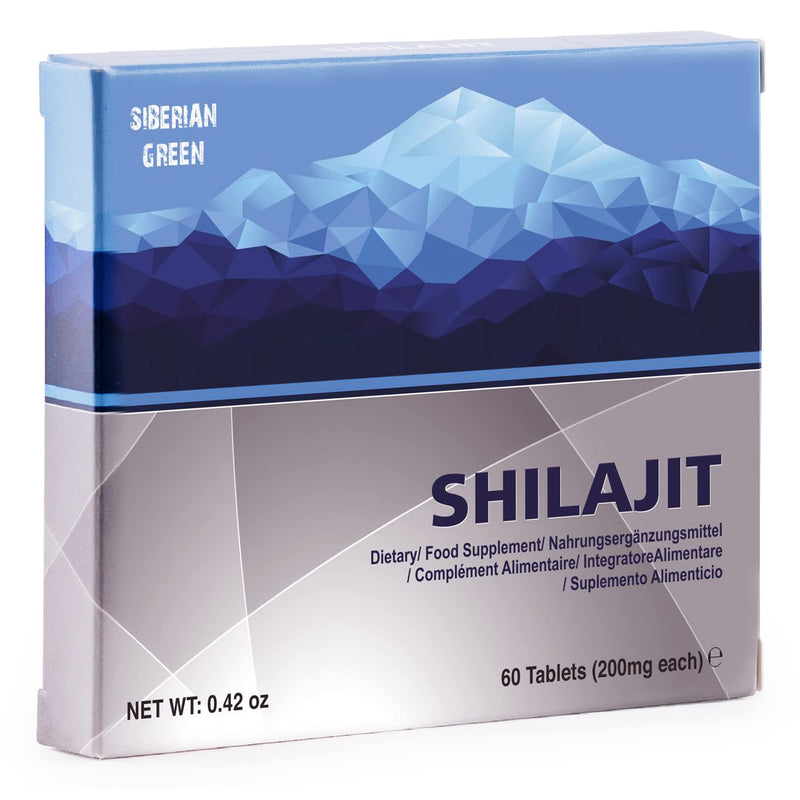 Natural Shilajit in Tabs, 2 Packs of 60 Tabs (Total 120 Caplets)