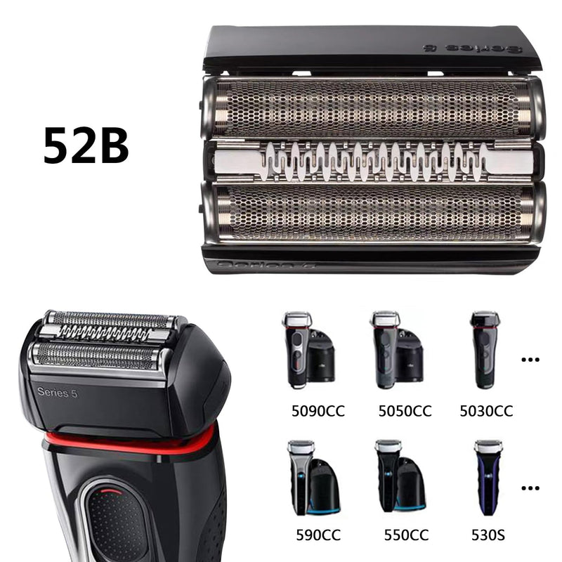[Australia] - 52B shaving head compatible with Braun Series 5 shaving head and for Braun S5 electric razor head replacement part, suitable for Braun S5 shaving head, for Braun S5 5020s 5030s 5040s 5050 