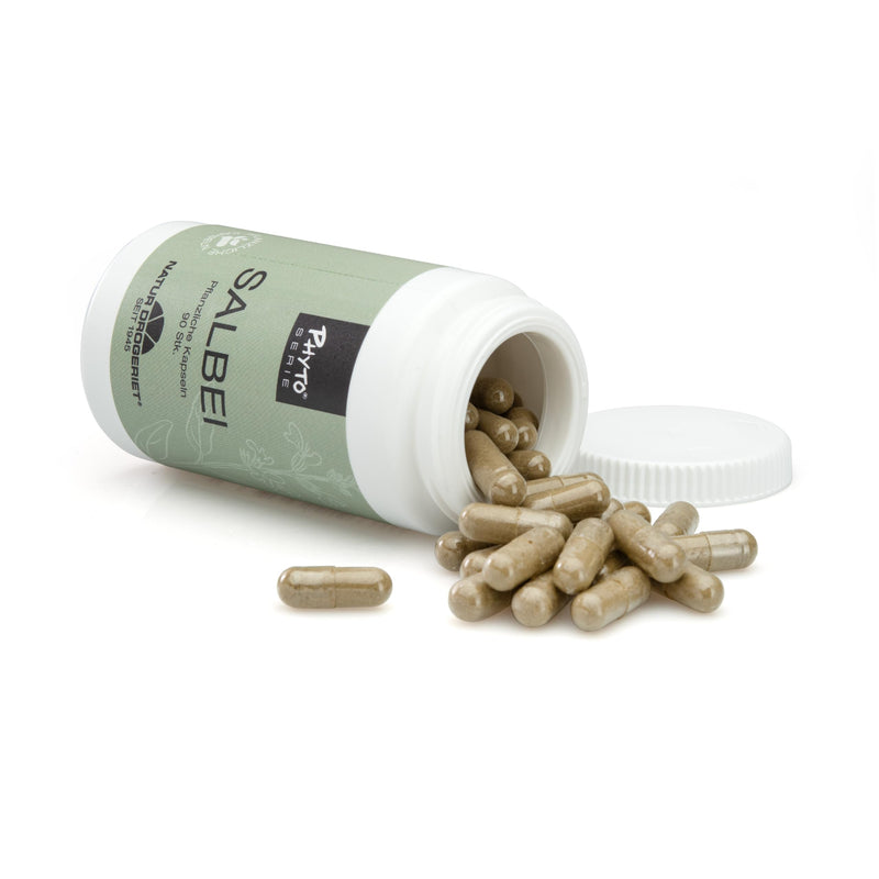 [Australia] - Nature drugstore - Sage capsules 90 pieces - Sage for menopause - Natural sage leaf powder - Relieve the symptoms of menopause - Can be opened for tea or fruit juices 