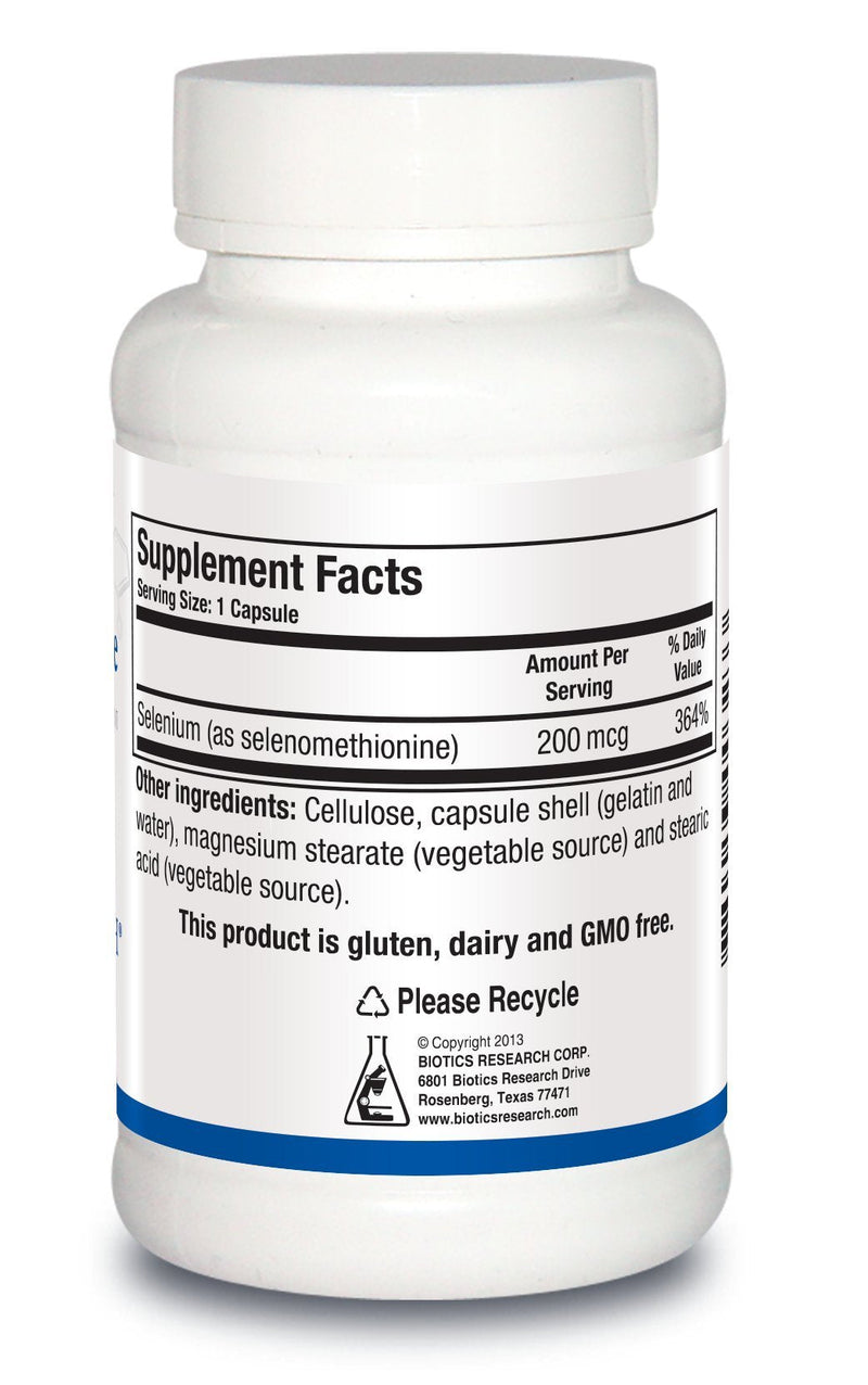 [Australia] - Biotics Research Selenomethionine – High Potency Selenium, Thyroid Gland Function, DNA Production, Cognitive Health, Potent Antioxidant. 90 Capsules 