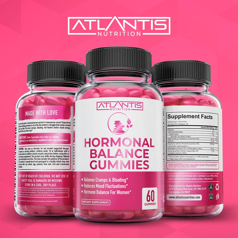 Atlantis Nutrition 60 Hormonal Balance for Women Gummies + 8-in-1 Immune Support 60 Gummies