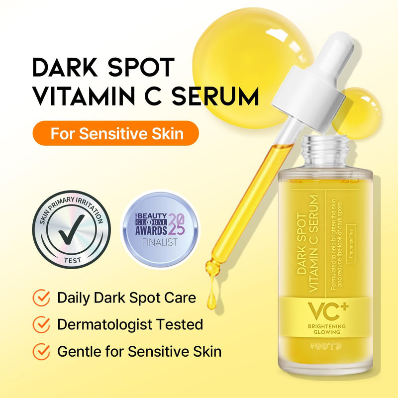 #OOTD Vitamin C Facial Serum for a Radiant, 1.69 fl oz | Korean Skincare | Radiant skin vitamin serum for face; defends against free radicals, fades dark spots & smooths texture for youthful glow Vitamin C Serum
