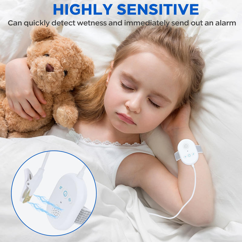 [Australia] - ZOOS Bedwetting Alarm Rechargeable Bed Wetting Alarm, 3 Levels of Volume Control and Vibration, High Sensitivity Sensor Bedwetting Monitors for Boys and Girls, 3 Selectable Sounds, 3 Reminder Modes 