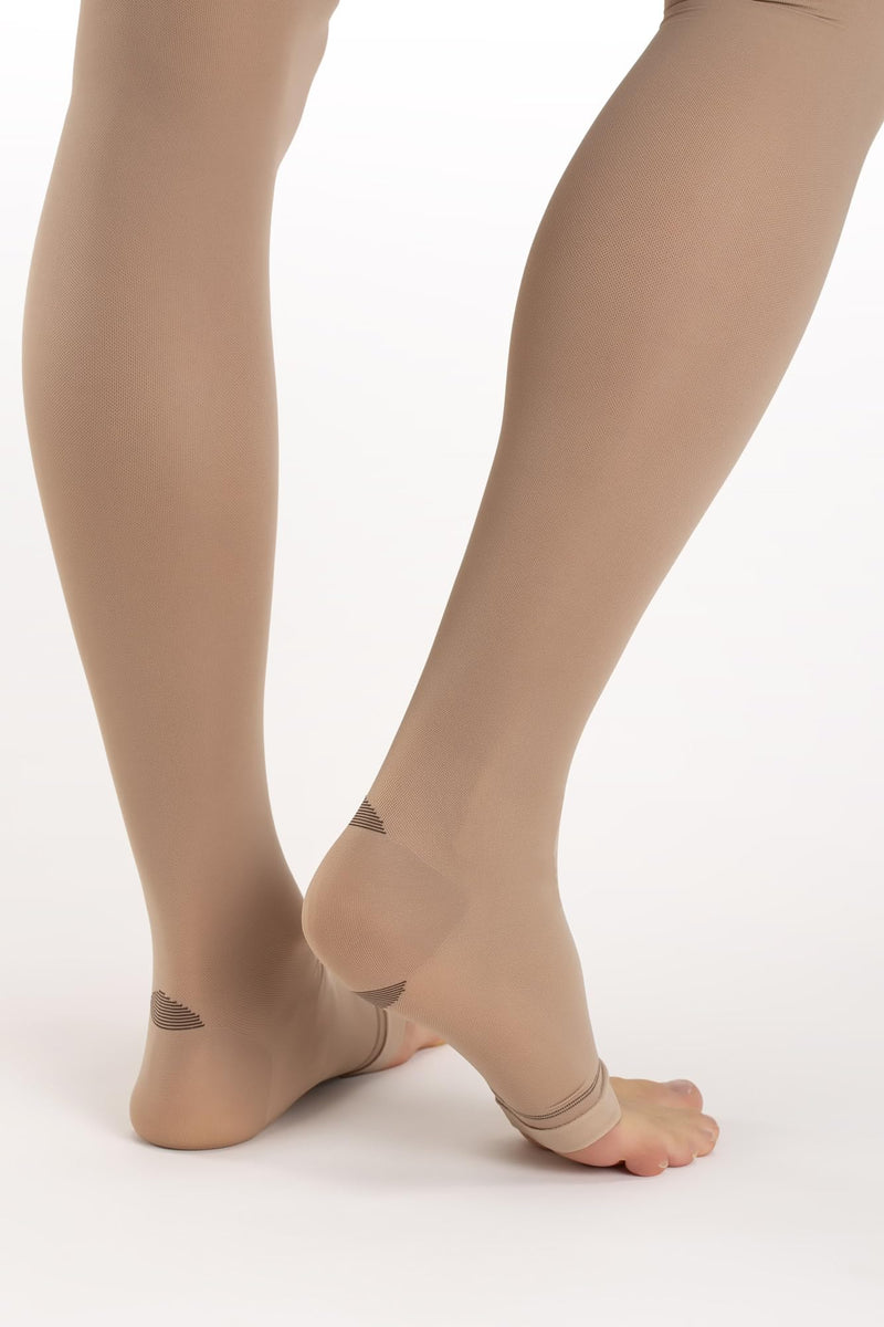 [Australia] - Relaxsan Antiembolism M1370A Thrombosis Stockings for Men and Women 25-32 mmHg, Stockings Unisex Open Toe, Class 2, K2 L Skin Color 