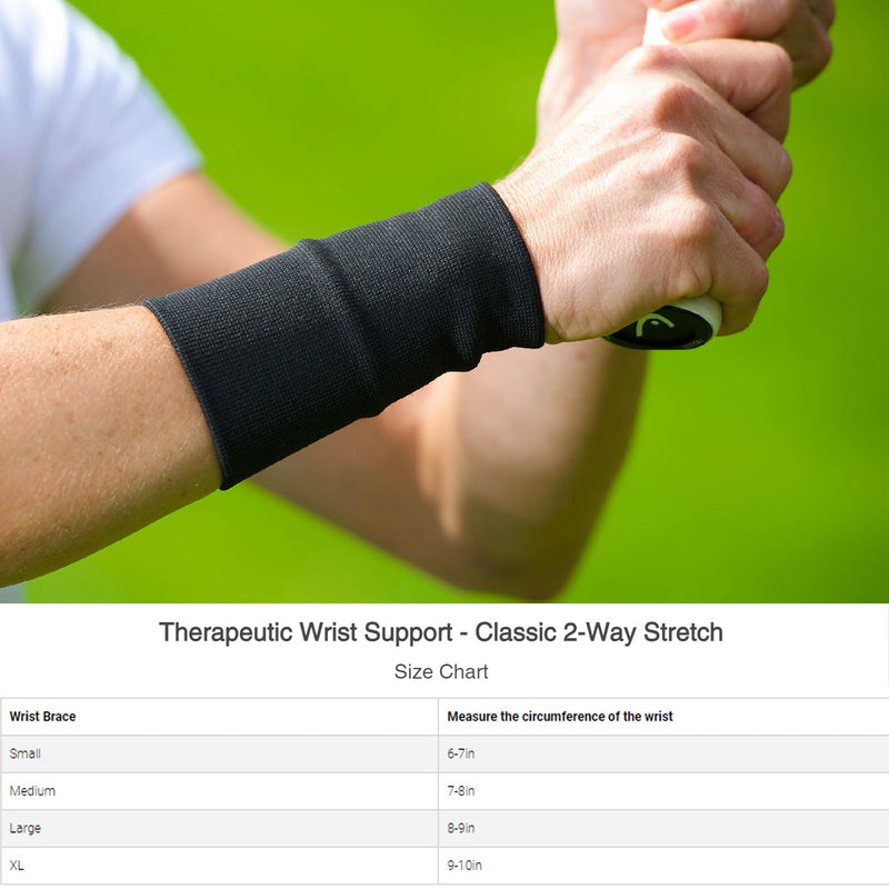 [Australia] - Back on Track Classic Wrist Brace 2-Way Stretch 1300 with Welltex Technology, Black, Medium 