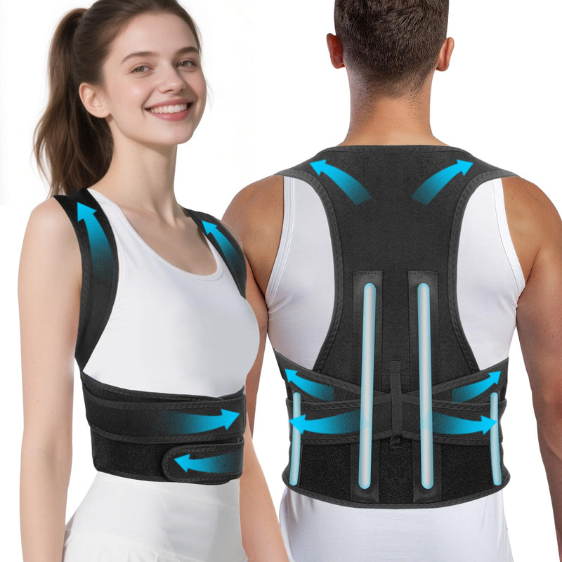 Teminat Back Posture Corrector For Men and Women - Bionic System Posture Correctors, Adjustable Full Brace, Shoulder Back Straightener, Neck, Upper And Lower Pain Relief 0922-008