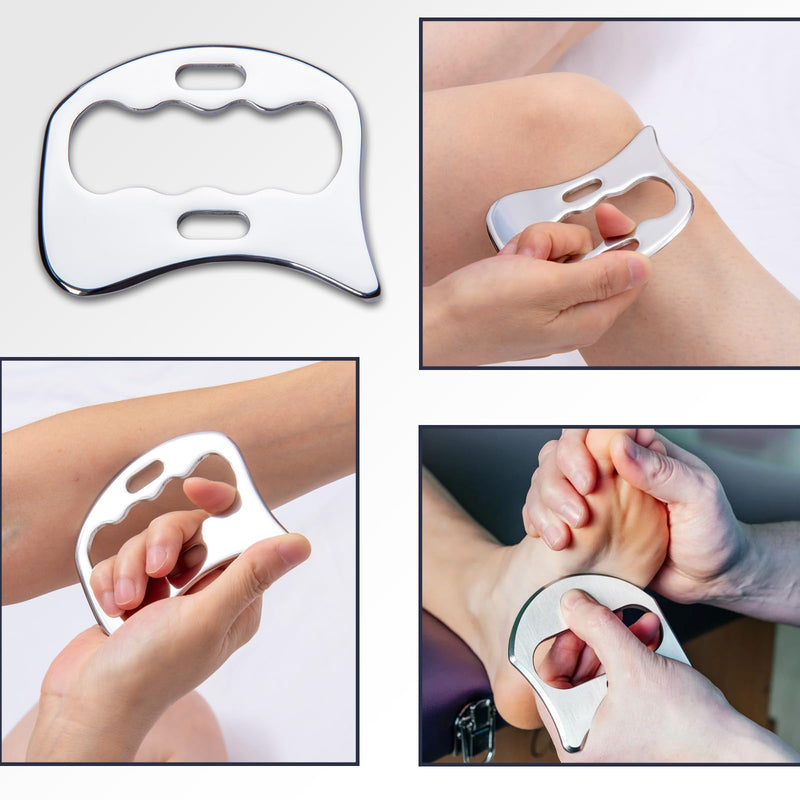 [Australia] - FeelFree Sport 3 in 1 Muscle Scraper Tool-Gua Sha Scraping Tool Physical Therapy Massage Tool-Soft Tissue Mobilization for Back, Legs, Arm (A+D+S) A+D+S 