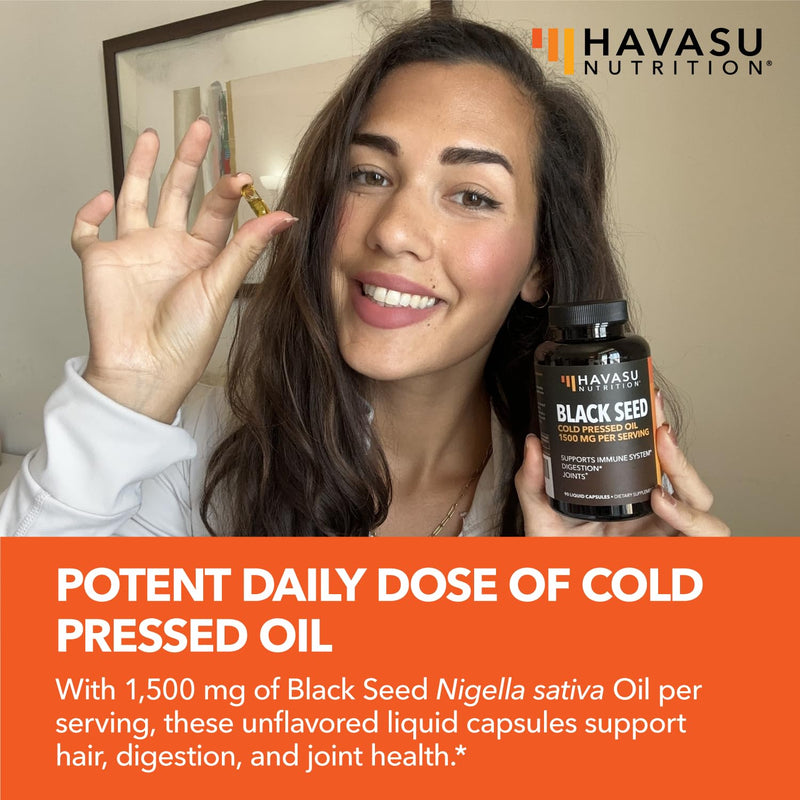 [Australia] - Black Seed Oil Nigella Sativa Cold-Pressed Capsules | 1500mg Black Cumin Seed Oil with Antioxidants for Immune Support and Joint and Digestive Health | 90 Vegetarian & Non-GMO Liquid Capsules Original Capsules 