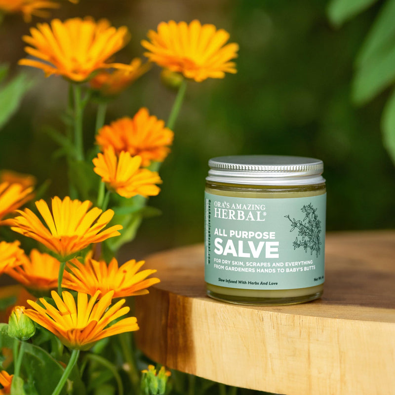 [Australia] - Ora's Amazing Herbal All Purpose Salve, Herbal Healing Skin Balm with Tea Tree, Natural Cream for Dry Cracked Hands, Comfrey Calendula Plantain Thyme Beeswax, Soothing Itch Relief, 4 oz All purpose Salve 4 oz 
