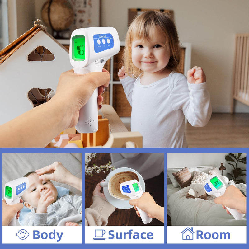 [Australia] - Berrcom Non Contact Forehead Thermometer Digital No-Touch Infrared Thermometer 3 in 1 for Adults and Kids Fever Check Thermometer Temperature Gun for Baby JXB-178-FBA 