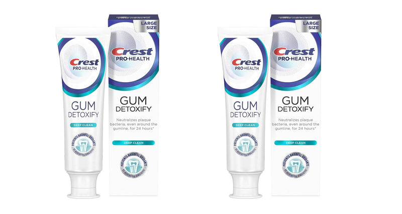 Crest Pro-Health Gum Detoxify Deep Clean Toothpaste 4.8 oz - Anticavity, Antibacterial Flouride Toothpaste, Clinically Proven, Gum and Enamel Protection, Plaque Control (Pack of 2) 2.4 Ounce (Pack of 2)