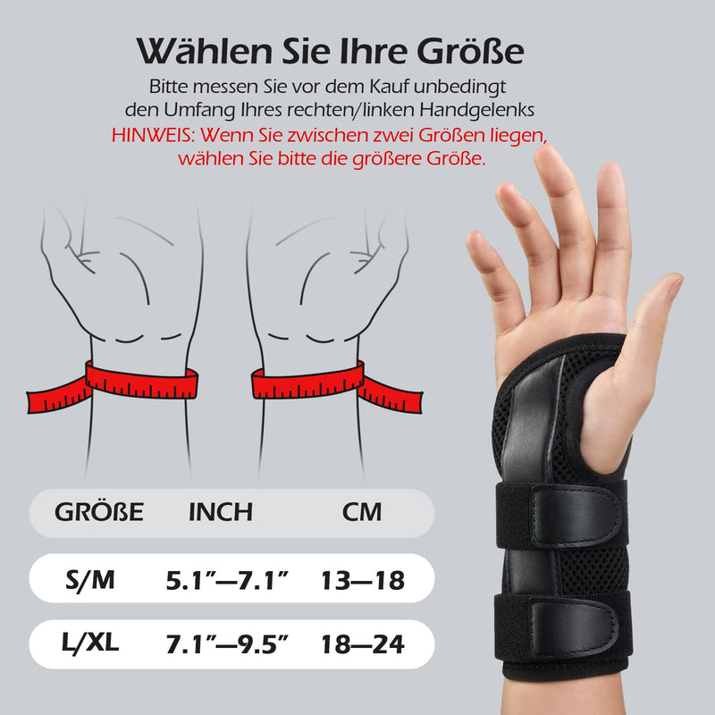 [Australia] - FREETOO Doctor Approved Wrist Brace with 3 Splints, Adjustable Day-Night Wrist Brace for Men Women, Brace Wrist for Arthritis, Tendonitis, Sprain, Sports Protection Right-Grey S/M 