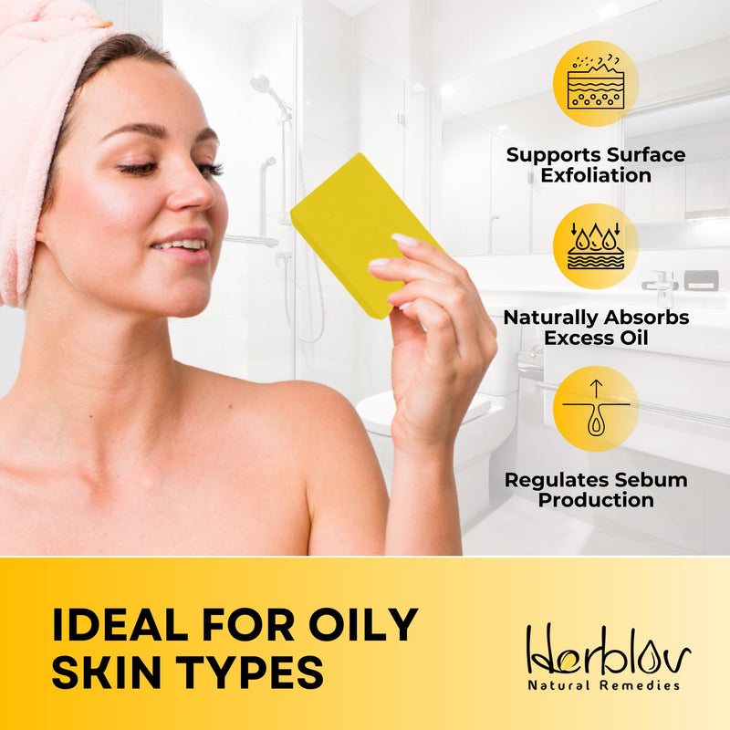 Cleansing 10% Sulfur Soap Bar for Face & Body – Natural Shine Control Facial Cleanser for Acne, Oily Skin – Made in USA Healing Skincare Wash with Lemongrass, Tea Tree Oil, Vitamin E, Coconut Milk 4 Ounce (Pack of 1)