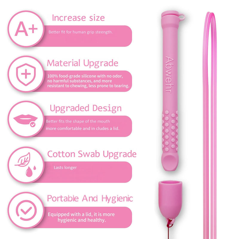 [Australia] - Chewable Essential Oil Breath Stick,Chewable Breather Stick for Fresh Breath,Improving Your Habits of Biting Pen and Help Quit Smoking, Smoking Cessation aids(strawberry) Pink 
