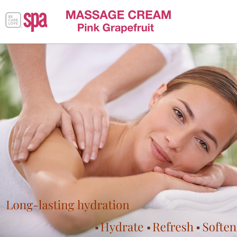 BCL SPA Massage Cream - Body Lotion & Body Cream with Organic Pink Grapefruit, Shea Butter, Aloe Vera, Vitamin E, Argan, and Almond Oils - Nourish & Revitalize skin. Home/Professional use 16 fl oz 16 Fl Oz (Pack of 1)
