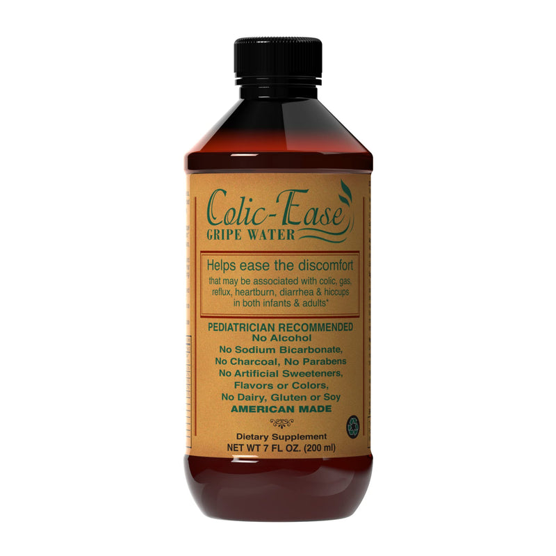 Gripe Water for Infants - Natural Colic Relief for Newborns' Upset Tummy, Gas Pain - Herbal Remedy with 5 Essential Oils - No Activated Charcoal - Made in The USA - 7 fl. oz. Bottle